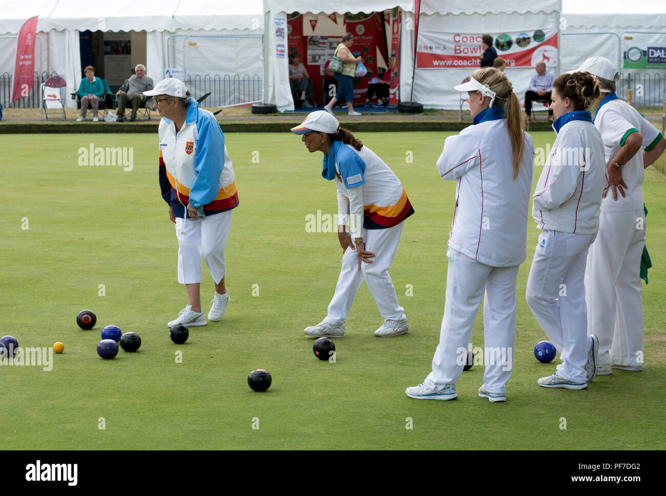 The national women`s lawn bowls championships, Leamington Spa, UK Stock Photo